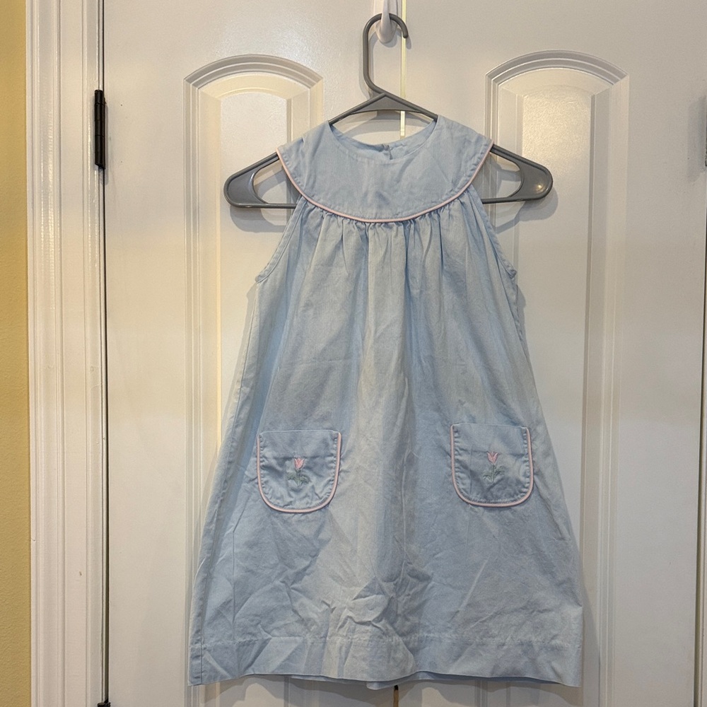 Light Blue Sleeveless Kids Dress